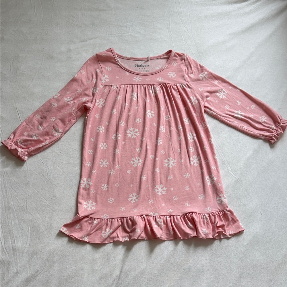 Modern Kids Pink Snowflake Night Gown Size 2T